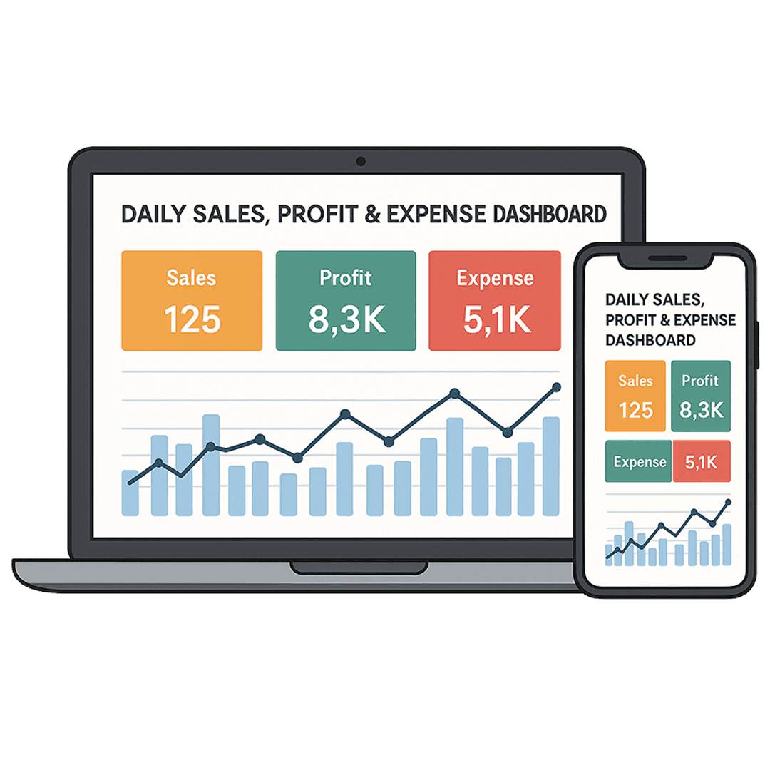 Daily Sales, Profit & Expense Dashboard